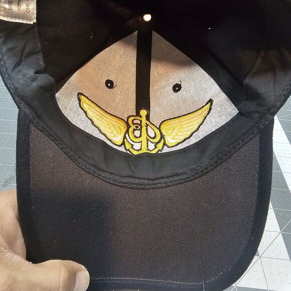 Breitling Cap Hat Strap Back 1884 Logo Embroidered Swiss Anchor Wings Chrono - Picture 8 of 8